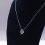 Four clover leaf shape 925 sterling silver gold plated moissanite diamond necklace Four clover leaf shape 925 sterling silver gold plated moissanite diamond necklace