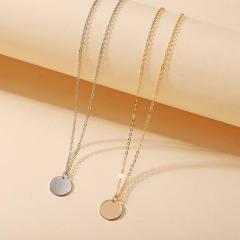 Wholesale fashion bohemian ins hot women jewelry chain link coin necklace for girls