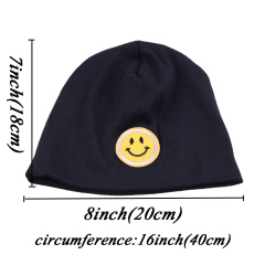 Wholesale embroidered logo emoji beanie unisex winter kinted hats