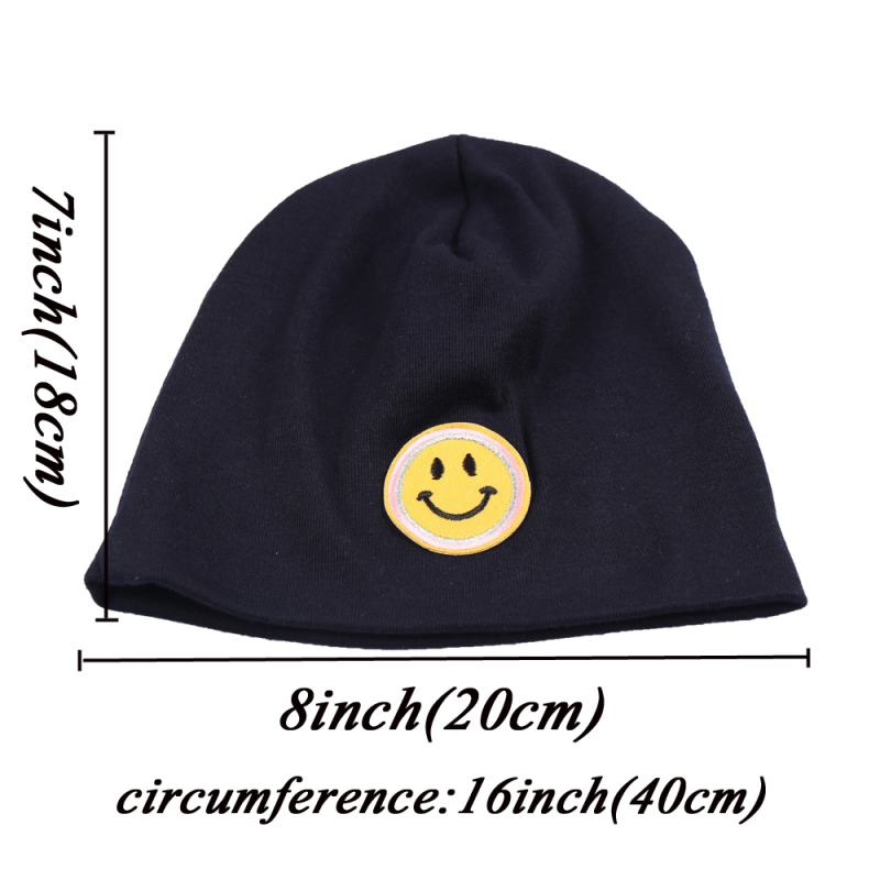 Wholesale embroidered logo emoji beanie unisex winter kinted hats