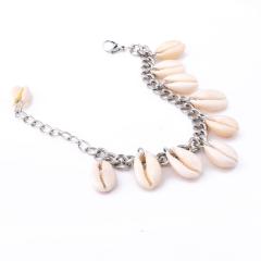 Bohemia Style Summer Fashion Women Metal Chain Haibei Shell Bracelets for Beach