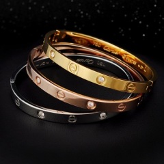 Fashion Stylish Cross-checked Korean Brand Titanium Steel Rose Gold Bracelet Fashion Stylish Cross-checked Korean Brand Titanium Steel Rose Gold Bracelet
