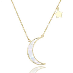 fashion girl women fancy gold plated round chain jewelry14K gold natural shell necklace fashion girl women fancy gold plated round chain jewelry14K gold natural shell necklace