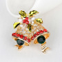 New Arrival Christmas Jewelry Boot Deer Tree Cartoon Colorful Crystal Brooches