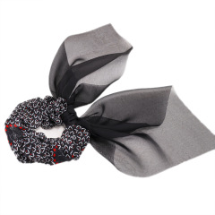 Wholesale Stylish Ins Super Fairy Girl Printed Long Ribbon Hair Scrunchies