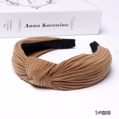 Solid colors Custom vintage strip cloth women headband Cross Knot Hair bands