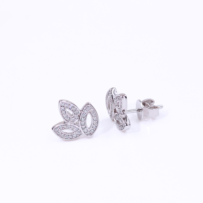 Fashion bride bridesmaid 925 sterling silver jewelry moissanite earrings