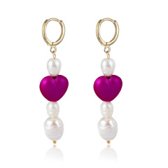 2019 new fashion trendy women pearl heart earring accessories eardrop for gift