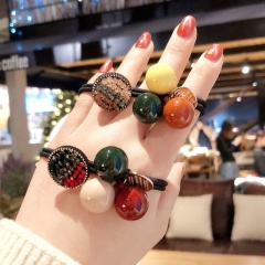 Korean girl cute candy color ins ball elastic hair tie decoration bracelet hair tie for girls