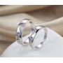 Romantic Silver Jewelry Exaggerated Love Stamped European Wedding Band Ring