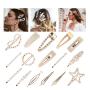 Women Geometric Shape wedding Metal Hair Accessories pear Hair pins