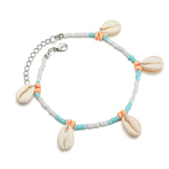 Boha jewelry beach jewelry ankle bracelet white shell bare foot jewelry anklets for women