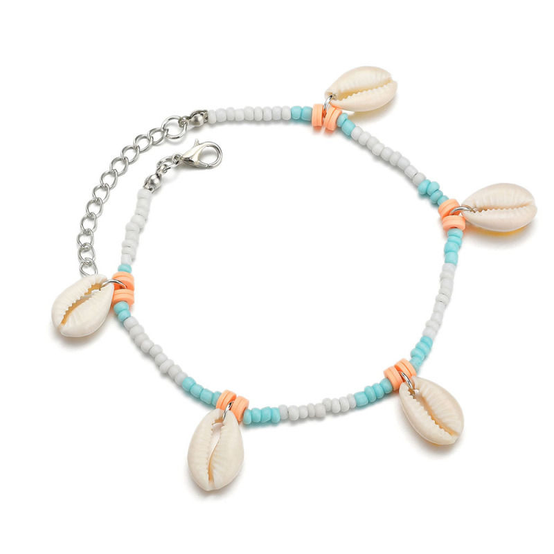 Boha jewelry beach jewelry ankle bracelet white shell bare foot jewelry anklets for women Boha jewelry beach jewelry ankle bracelet white shell bare foot jewelry anklets for women