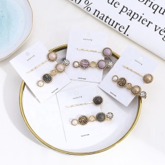Vintage pearl sweet temper diamond hair clip set types of barrettes for girls