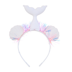 Kids party  hair Accessories bling tassel Hairband Mermaid Headband