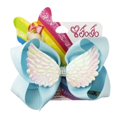 Handmade headdress new design rhinestone hair clip 20 colors children's angel hairpin wings hair bow alligator clips
