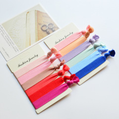 Solid colors Macarons Cotton ponytail holder Scrunchy ladies Hair Bow hair bands