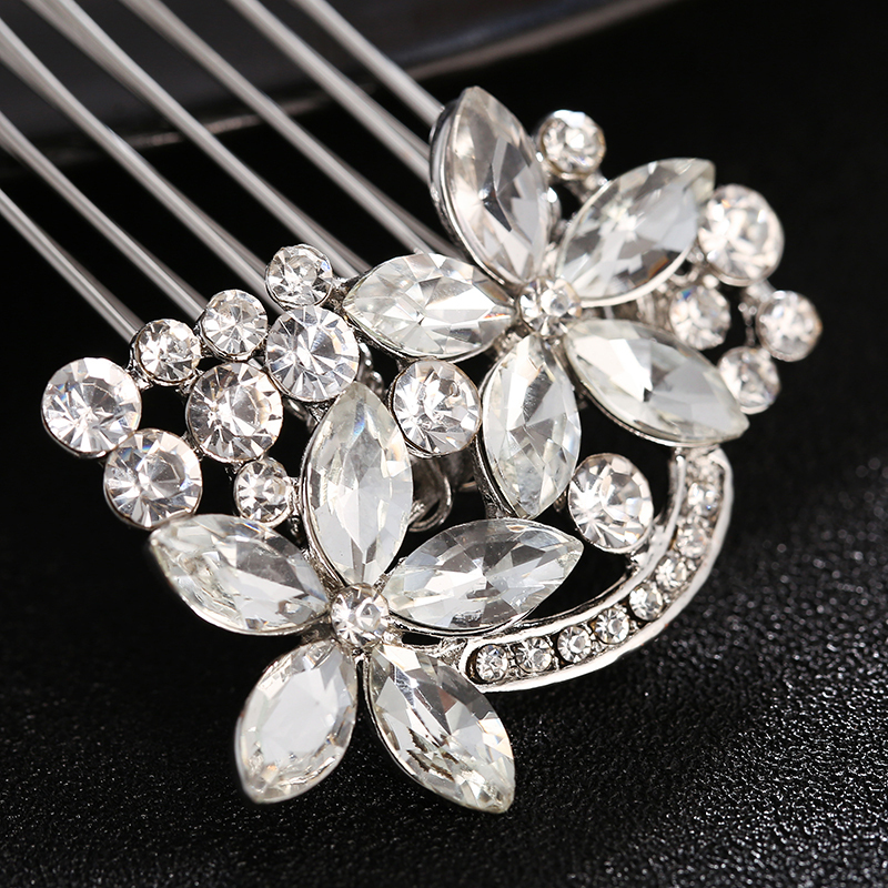 Flower design Bride crystal hair accessories wedding women bridal hair combs Flower design Bride crystal hair accessories wedding women bridal hair combs