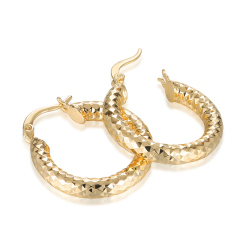 wholesale european and american fashion 18K gold plated circle copper earrings