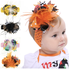 Indian hair clip black yellow clips multi-colored Halloween girls kids hairpins for hair
