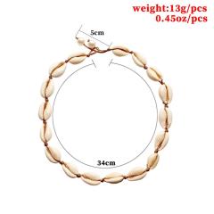 wholesale fashion handmade women's jewelry white shell necklace with pearl