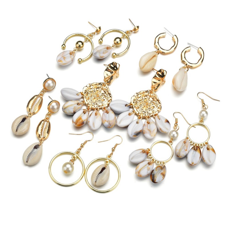 2019 women earring set sea shell jewelry sets earring for Girls