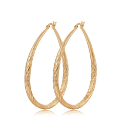 Wholesale fashion elegant temperament 18k gold plated drop shape copper ladies earring