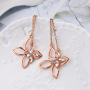 New 2019 trending product silver gold crystal flower tassel earrings