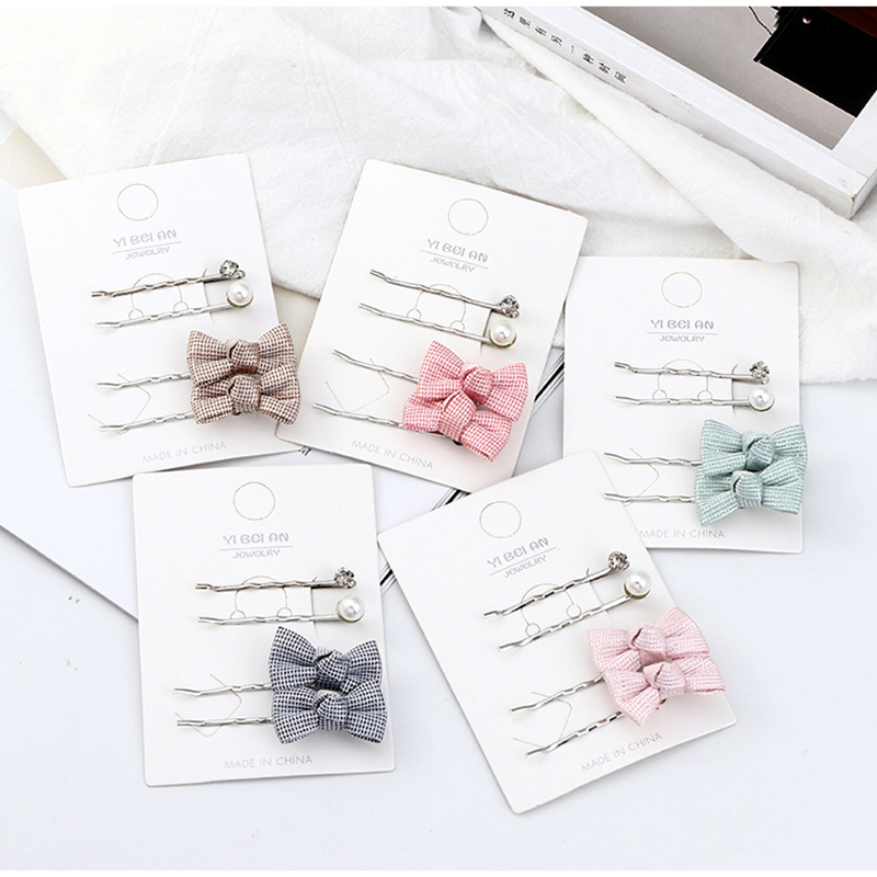 Fashion Korean hair accessories rhinestone pearl bow hair clips hairpin Fashion Korean hair accessories rhinestone pearl bow hair clips hairpin
