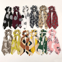 Fashion Girl Multi Printed Elastic Dot Hair Scrunchies Hair Tie Long Scarf Scrunchies For Women Fashion Girl Multi Printed Elastic Dot Hair Scrunchies Hair Tie Long Scarf Scrunchies For Women