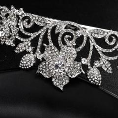 Luxury Alloy Water Lead Handmade  Wedding Bridal Crystal Headpiece Tiara Crowns