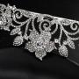 Luxury Alloy Water Lead Handmade  Wedding Bridal Crystal Headpiece Tiara Crowns