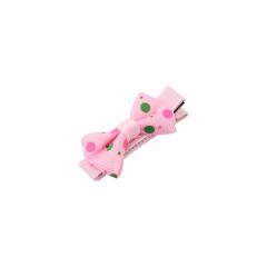 Hot baby girls personalized fabric flowers dot ribbon bow hair clips