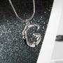 Handmade Customized  Cursive Font Name plate Pendant choker alloy 26 initial letter name necklace personalised