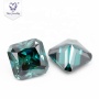 Wholesale VVS green jewelry square shape moissanite material for rings Wholesale VVS green jewelry square shape moissanite material for rings