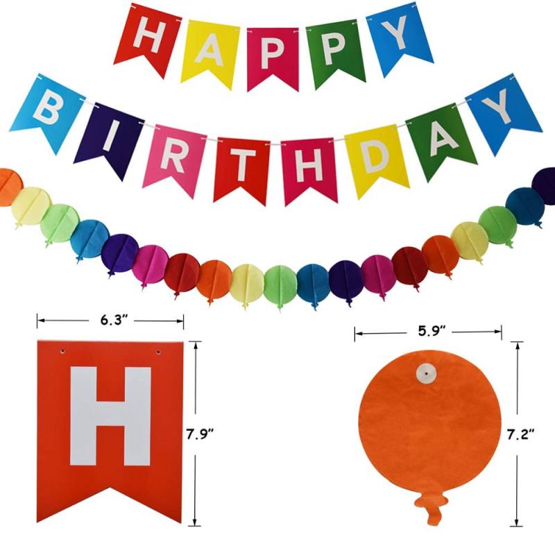 Rainbow birthday latex balloon pompom children theme party supplies Rainbow birthday latex balloon pompom children theme party supplies