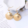 Fashion 2019 mother of pearl stainless steel silver shell gold earrings Fashion 2019 mother of pearl stainless steel silver shell gold earrings