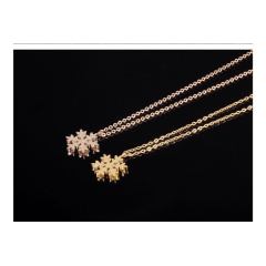 2020 design custom jewelry for women snowflake earnings stainless steel necklace