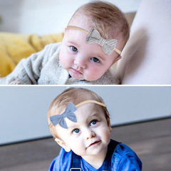 2020 ebay hot sale Toddler Girl Nylon Elastics flowers Hair Bows baby headbands