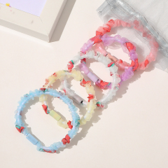 Ins hot new style elastic candy color wire line telephone cord hair tie for girls