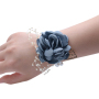 Wholesale high quality bridesmaid flower bridal wrist band wedding corsage bracelet for bride Wholesale high quality bridesmaid flower bridal wrist band wedding corsage bracelet for bride