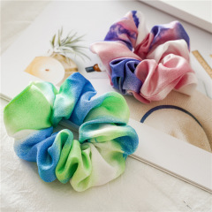 vintage colorful elastics bandhnu satin ponytail holder Hair Scrunchies hair tie