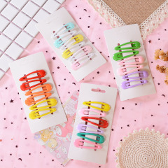 Fashion wholesale cute children muti color bb rainbow hair clips for girls