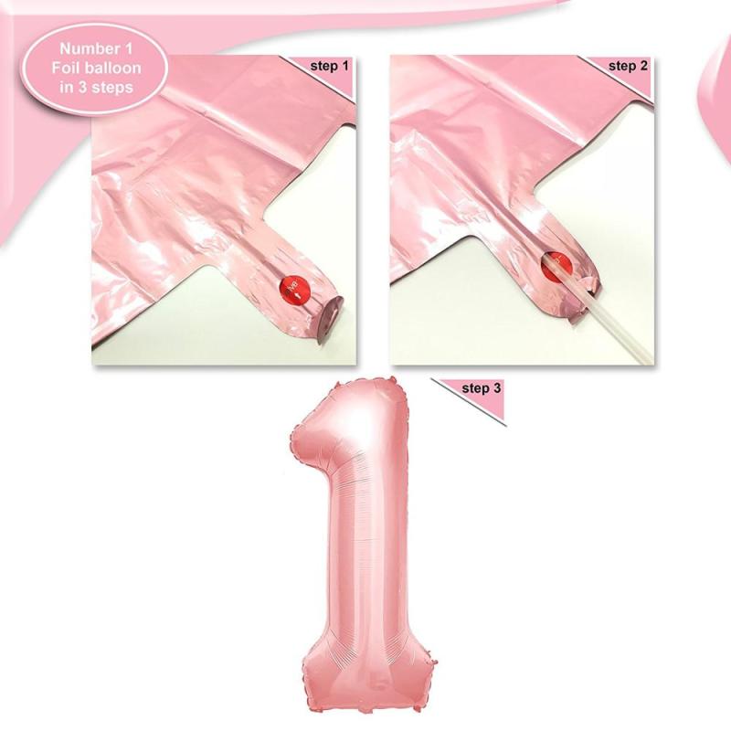 Pink tassel banner confetti latex balloon 1st birthday party decorations Pink tassel banner confetti latex balloon 1st birthday party decorations