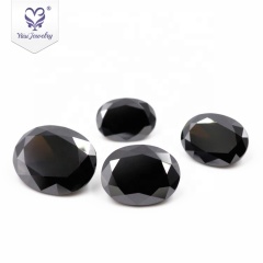 Russia synthetic oval cut black moissanite beads cheap price per carat