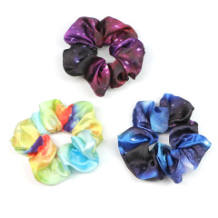 fashion custom girls new starry sky fabric elastic hair scrunchies for women fashion custom girls new starry sky fabric elastic hair scrunchies for women