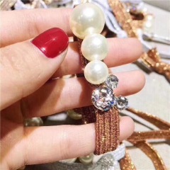 Victoria Simple hair Accessories hair cord crystal rhinestone pearl hair ties