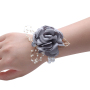Wholesale high quality bridesmaid flower bridal wrist band wedding corsage bracelet for bride Wholesale high quality bridesmaid flower bridal wrist band wedding corsage bracelet for bride
