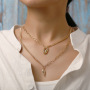 Cheap Amazon best seller fashion necklace multi layered gold ocean shell charm chocker necklace Cheap Amazon best seller fashion necklace multi layered gold ocean shell charm chocker necklace