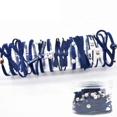 Hot sales ins easy style cute hair bungee bands school packaging hair ties for girls